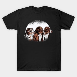 Australian Shepherd Dogs With Moon T-Shirt